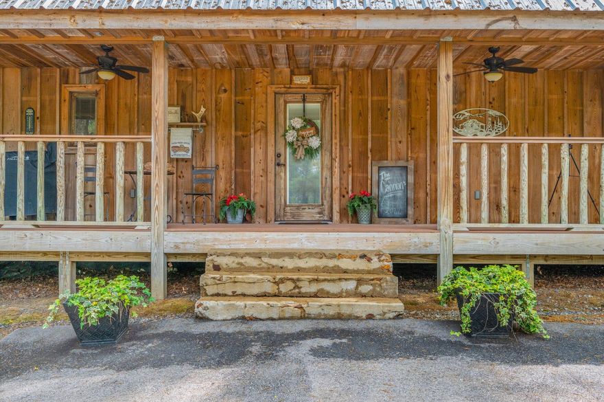 Live, Rent, Host, or Retreat - This Property Does It All. ** Motivated Seller -If you're looking for a property that offers flexibility, privacy, and income potential, this one checks every box. Whether you're planning for multi-generational living, need space for a second home business or event venue, or want the option to generate rental income, this estate delivers. The main residence features 3 bedrooms with en-suite bathrooms, plus a versatile loft with a half bath--perfect for guests, an office, or a private retreat. Inside, you'll find cypress walls and flooring, energy-efficient spray foam insulation, under-stair storage, and a comfortable split AC unit.Step outside to a 12x25 covered deck with a built-in TV area and a and a two-person hot tub great for relaxing There's also a hot water garden sink and outdoor shower for added convenience.

A major highlight is the 40x50 barn-dominium, built in 2017. It includes 2 additional bedrooms, 2 bathrooms, a full kitchen with gas stove, refrigerator, and two ice machines, one built-in and one free standing, all under soaring 16-foot ceilings. It's ideal as a guest house, rental, event space, or party barn.

The property also includes an enclosed 20x40 RV parking space with hookups, a 24x100 carport with electric and water plus an attached 18x32 lean-to, and a 12x50 covered area perfect for additional storage or entertainment space. A private gun range and a chicken coop add even more value for those seeking a self-sustaining lifestyle or recreational use.

This property offers a unique lifestyle with the flexibility to live, host, rent, or retreat. Whether you're an investor, a growing family, or someone seeking room to spread out, this estate is ready to meet your needs