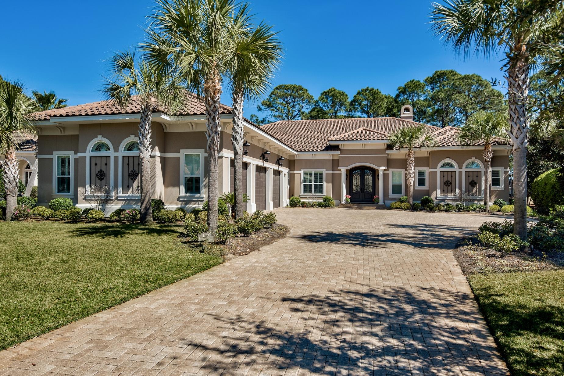 CUSTOM BUILT LUXURY HOME! Built by Chris Taylor of CM Taylor Contracting 2015 Builder of the Year. Enter through the stately wood/iron double doors to a beautiful view of the pool and the 16th Green of Raven Golf Course. The tiled living room has built in bookshelves with one of 3 fireplaces in the home. Continue into the family room with tile flooring, built in book cases and fireplace that is open to the Chef's kitchen with double oven, warming tray, center island and big bar seating area. Executive office is a dream. Built in shelves, cabinets, wood floor and another fireplace. The Master suite is very spacious & looks out over the pool with master bathroom that includes His/Hers closets, separate vanities and large separate shower. Two more bedrooms with their own bathrooms finish
