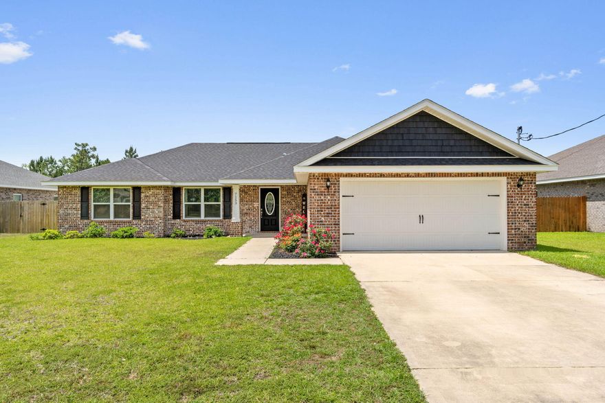 Built in 2020, this 4-bedroom, 2-bathroom home offers energy efficiency, quality construction, and thoughtful upgrades--all just minutes from Navarre's white-sand beaches.Step inside to discover an open, light-filled floor plan enhanced by LVP flooring, neutral paint tones, and granite countertops throughout. The spacious living area flows seamlessly into the kitchen and dining spaces, perfect for family gatherings or effortless entertaining.Enjoy evenings on your screened-in patio, perfect for relaxing without the bugs. A fenced in backyard provides privacy, while a shed adds valuable storage.This home also comes equipped with solar panels that will be fully paid off at closing by the seller, providing long-term energy savings and eco-conscious living.