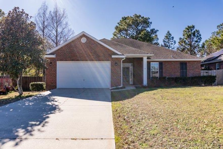 Available 2/1/2025....South I-10 home in desirable Shadow Pines featuring 3/2.5 open concept floor plan.  Easy access to bases, beaches, & shopping. Covered front porch welcomes you into a nice foyer.  1/2 bath for the guests and tile floors. Spacious kitchen boasts a kitchen island with granite counters, maple cabinets, breakfast bar and dining area. Neutral colors throughout the home w/generous size bedrooms. Split floor plan with a Jack-n-Jill bat. The master bath features double vanity, garden tub, and separate shower. Walk in closets and upgrades throughout.  2 car garage, privacy fenced back yard w/covered patio for outdoor entertaining. No inside smoking or vaping. Pets may be allowed with a $400 non-refundable pet fee.  This is a must see for location.