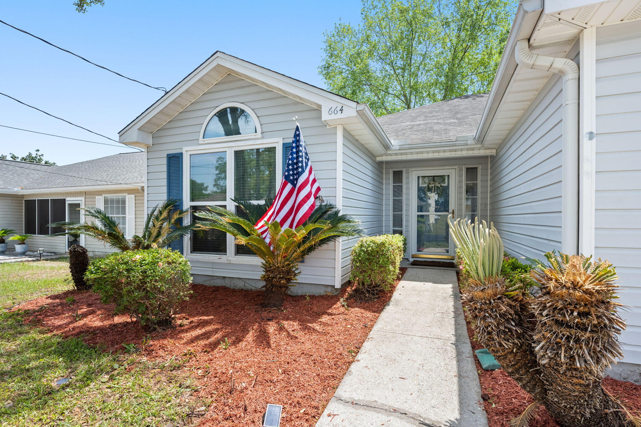This 3-bedroom, 2-bath home is perfectly situated on a corner lot in the heart of Fort Walton Beach. From the moment you step inside, you'll appreciate the move-in-ready convenience and thoughtful features throughout.Enjoy cooking and gathering in the kitchen featuring granite countertops and stainless-steel appliances, and granite in both bathrooms. The spacious living area boasts vaulted ceilings for an open, airy feel, while the master suite offers a spacious retreat with a trayed ceiling, double vanities, relaxing garden tub, and shower. Ceramic tile flooring flows throughout the main living spaces, offering durability and easy maintenance. Step outside to your private backyard, complete with a covered patio and deck, perfect for grilling and entertaining. Bonus: A brand-new roof will be installed prior to closing, giving you peace of mind from day one.
Don't miss your chance to own this fantastic home, schedule your private showing today!