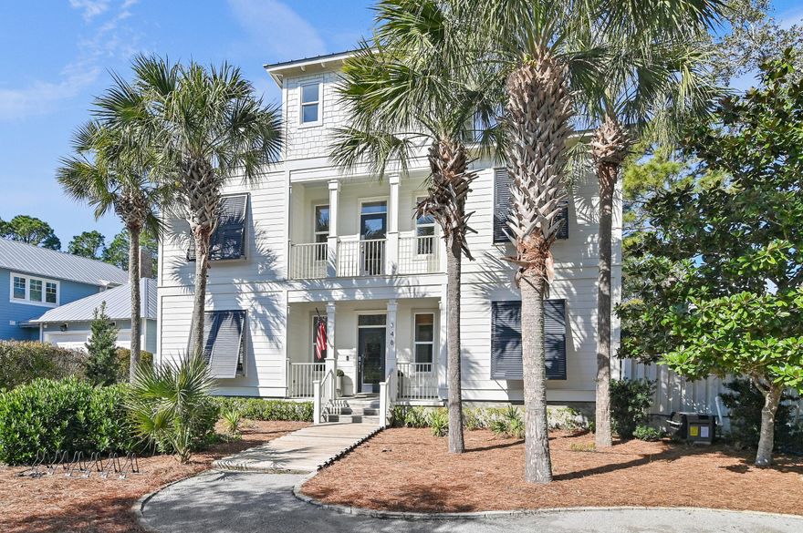 Discover coastal living at its finest in this beautifully updated 4-bedroom, 4-bathroom home, ideally located south of 30A. Free from HOA constraints, this residence features a PRIVATE HEATED POOL, perfect for year-round enjoyment. Just a short 5-minute stroll to the beach, you'll appreciate the easy access with no stairs to navigate.This home is designed for comfort and style, featuring an outdoor shower, a balcony, and a 3rd-floor deck. The expansive, lush outdoor space, coupled with 10-foot ceilings and custom-built wardrobes, enhances the home's open and inviting atmosphere. Fully turn-key, the property is ready for immediate use or rental, complete with new furnishings throughout. With a proven rental history, this FULLY FURNISHED home is a solid investment opportunity.