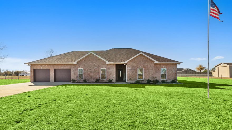 Unique opportunity with an ASSUMABLE loan at a 2.625% interest rate! Welcome to your dream home with NO HOA, just minutes from the center of town. This stunning single-level, custom-built brick residence features three bedrooms, home office, two and a half baths, situated on a sprawling 1.15-acre homesite. Constructed in 2013, this immaculate home has been meticulously maintained and thoughtfully designed to offer the epitome of comfort, luxury and functionality.For outdoor enthusiasts, a full RV hook-up with 50-amp service is a valuable addition. Imagine the toys you can have with your RV at this property! Keeping peace of mind, the home also offers a generator hook-up with a master lockout on the main panel ensures that you'll never be without power in an unexpected outage. Additionally, the property includes a well-maintained shed for storing outdoor tools and ample room for a POOL, allowing you to create your own backyard oasis. The family gatherings, the birthday parties, a pergola with hot tub, polebarn for the toys, the possibilities are endless! 

As you step inside, you're greeted with soaring 10' ceilings, wood plank flooring and a great room with cozy fireplace in an open concept. The dining room is at the front of the home overlooking the lush green grass across the front yard. The heart of this home is the custom kitchen, featuring custom cabinetry, upgraded kitchen appliances (2019), prep sink on the island, walk-in pantry and a breakfast bar wrapping around. The mud room is adjacent to the pantry which is great for a drop zone just off the 2-car garage. Natural light floods the living areas through newer, upgraded, windows (2019), creating a bright and cheerful ambiance. Across from the kitchen, you'll find the breakfast room adjacent to the door leading to the screened-in porch. The office and powder room are just off the kitchen offering privacy when needing to work from home. This area is also accessible to the back yard, giving a work-life balance that is desired allowing you to enter from the home without disrupting others. This single-level home features a primary suite overlooking the back yard, a spacious laundry room, two guest bedrooms with a guest bath accessible from the hallway and an abundance of storage. Enjoy serenity and luxury in the primary suites oversized walk-in shower and large walk-in closet. 

Recent upgrades on this home include carpet in the primary suite (2024), roof replaced in 2018, new carpet in guest bedrooms (2023) and fresh paint throughout the home (2023). Safety and security are paramount, with a hard-wired camera security system providing peace of mind whether you're at home or away. The property offers practical and luxurious amenities, including a screened-in back porch to entertain, allowing you to enjoy the sunset and country life. A French drain system ensures proper drainage, keeping your yard pristine even during heavy rains and an irrigation system, fed with well water, keeps your lawn lush and green without the added expense of a water bill. 

If you are looking to live with privacy and serenity in the country, but still be minutes from town. This is the one! Just minutes from the new Publix shopping center, you'll enjoy convenience with this location. Harders Sports Complex is also within a short drive making this a great home for active families. 

This home is a true gem, offering modern amenities, thoughtful design, and luxurious living on a spacious 1.15-acre homesite. Don't miss the opportunity to make this dream home your own!
