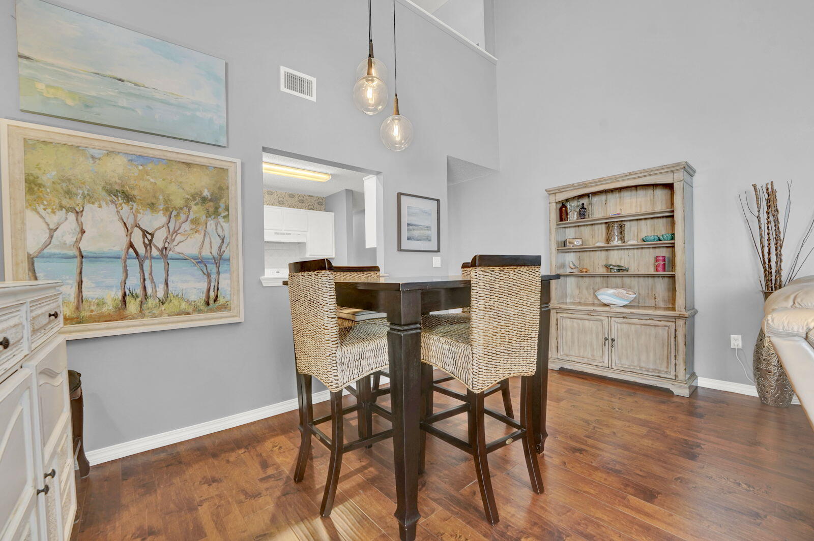 Welcome to this delightful 2-bedroom, 2-bathroom townhome tucked away on a quiet cul-de-sac in the family-friendly Escada neighborhood of Santa Rosa Beach south of 98. Surrounded by tranquil woods, this fully furnished, move-in-ready home is ideal as a primary residence or a vacation retreat, blending modern comfort with peaceful privacy.This home features an open and airy design with 2 well-designed bedrooms and a spacious loft that can double as a third bedroom, with soaring ceilings creating a bright and welcoming atmosphere. The private primary suite includes a generous 7.5 x 7 ft walk-in closet and en-suite bathroom, situated on its own floor for ultimate seclusion. Plentiful storage comes with a large upstairs bedroom closet (9 x 2.5 ft) and a convenient laundry area off the kitchen. Offered fully furnished (with listed exceptions), this home is turnkey for immediate living or rental opportunities. Step through the back door to a covered patio overlooking a secluded backyard with a high privacy fence, perfect for unwinding or hosting guests. Parking is convenient with a 1-car garage and driveway space for 2-3 additional vehicles. Located in Flood Zone X, this home requires no flood insurance, ensuring peace of mind.
The neighborhood offers prime access, just steps from the community pool with dedicated bathrooms and the Greenway Trail, connecting you to Butler Elementary, Stallworth Beach, and the vibrant 30A corridor. Set in a serene, wooded community, it's ideal for families or those seeking a quiet escape. You're minutes from Santa Rosa Beach's top dining, shopping, and recreational spots along 30A.