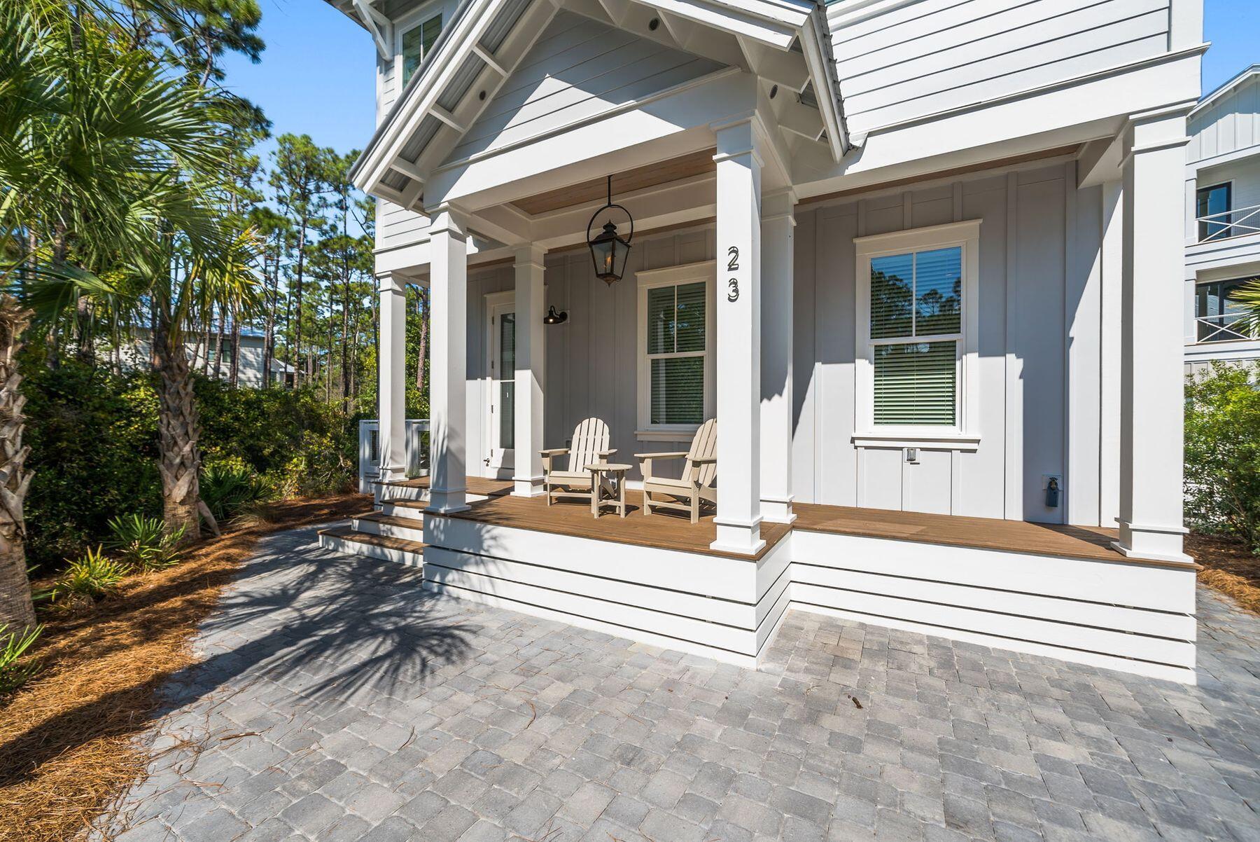 Step into your newly built sanctuary in the gated community of Treetop Village, just steps from Seacrest Beach with deeded beach access and a private tram service. Designer curated and offered fully furnished, this Fox Construction home is truly turn-key from day one. With a heated private pool, upscale finishes, and thoughtful design throughout, it's equally suited as a successful vacation rental, a coastal retreat, or a full-time residence. Designed for comfort and flexibility, the home features two primary suites, one on each level. The downstairs suite offers a spa-like retreat with a soaking tub and separate shower, while the upstairs suite features a spacious walk-in shower. The kitchen boasts white quartz countertops, a gas range, stainless steel appliances, and an open layout that flows seamlessly into the main living area. A dry bar with a beverage cooler adds both style and convenience for entertaining. With four bedrooms, a bunk room, and 3.5 bathrooms, there's ample space for family and guests alike.
Tucked away on a peaceful cul-de-sac and bordered by a nature preserve, this property offers attached storage, ample parking, and access to neighborhood amenities, including a community pool, deeded beach access, and a private tram service. Conveniently located near both Highway 98 and 30A, you're just minutes from the new Watersound Publix and town center, as well as the vibrant restaurants, shops, and activities of Alys, Seacrest, and Rosemary Beach.
This isn't just a home, it's a smart, stylish lifestyle on Florida's Emerald Coast.