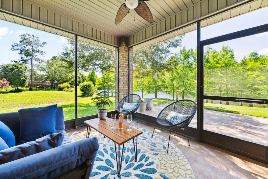 Serene Pond Views from Every Angle with this one story home in quiet cul-de-sac.Wake up to breathtaking pond views from your primary suite, spa-like bathroom, family room, kitchen, and screened porch in this beautifully maintained 3-bedroom, 2-bath home. Nestled at the end of a peaceful cul-de-sac and backing to a tranquil, tree-lined pond, this home offers the perfect blend of comfort, privacy, and natural beauty.&#128176; ASK ABOUT OUR EXCLUSIVE 1% LENDER CREDIT - SEE FLYER IN DOCUMENTS!From the moment you step inside, you're greeted by an airy, light-filled layout with thoughtful touches throughout. Just off the foyer, a versatile flex room awaits--ideal as a formal dining space, home office, or creative studio.The heart of the home is the expansive kitchen featuring an island perfect for entertaining, ample cabinet space, and room for a full breakfast table. The open-concept design flows seamlessly into the family room, where large windows frame sweeping water views.

Step out to your covered, screened-in porch or sun-drenched patioa perfect retreat for morning coffee or evening gatherings with friends, all set against a peaceful waterfront backdrop.

The private owner's suite is a true sanctuary, complete with dual vanities, a soaking tub, separate walk-in shower, and of coursethose stunning pond views. Two additional bedrooms and a well-appointed full bath provide space and privacy for family or guests.

A spacious laundry room with built-in storage is conveniently located just off the garage, adding to the home's practical appeal.

Located in a vibrant, amenity-rich community with something for everyone, this home offers tranquil living without sacrificing convenience or charm.

=?? Don't miss this rare opportunity to own a pond-front gem!
