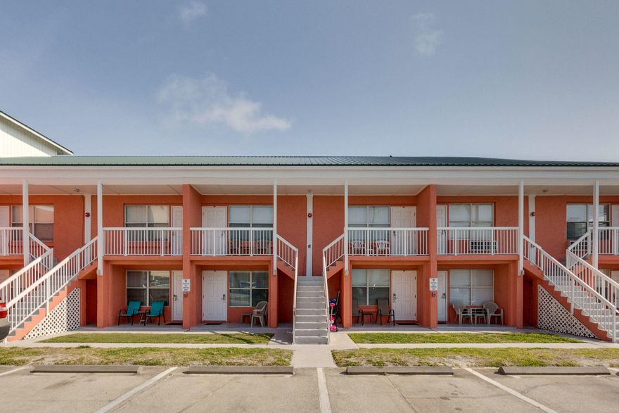 Beautiful Okaloosa Island!  Second floor, one bedroom, one bath with balcony and partial view of the Gulf of Mexico.  Beach side and approximately 50 steps to the most stunning white beaches and crystal blue waters of the Florida pan handle.  Beach service is available for a daily fee or annual fee, on the beach March through October.Tropical Isle offers a small grilling area, on site laundry with several machines, private pool for guest only.  Walking distance to nearby convenience store, restaurants, and beach stores.  Great second home or investment.