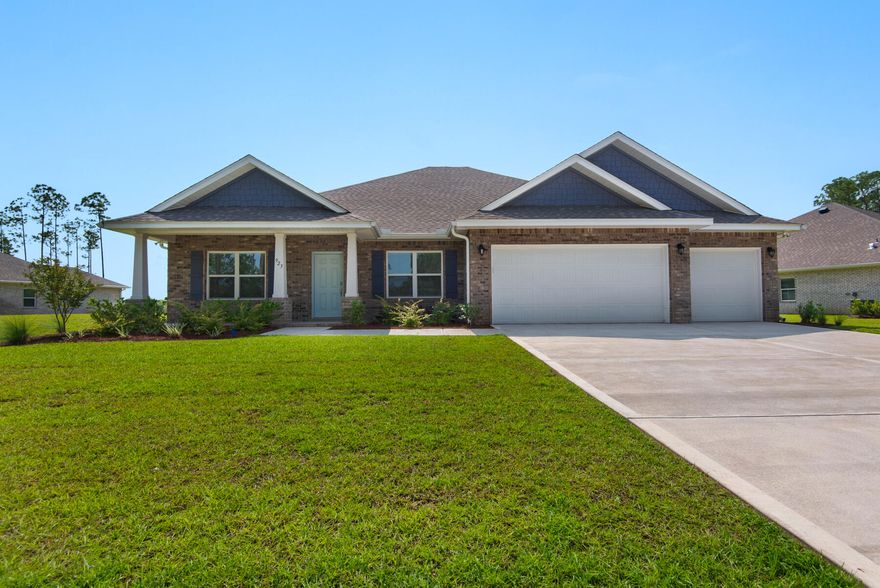 Eden floorplan is a dream split floorplan with an open concept. As you walk in, you will see a formal living to one side and a formal dining room to the other. There is a guest bath conveniently located shortly after you walk in perfect for the great room and kitchen patrons. Your graciously sized kitchen is accompanied by an island open to your great room and breakfast area. This area is perfect for your dinner conversations while cooking. Your spare rooms are located down a guest hall off the great room. This hall also features their own guest connecting bathroom as well as one of your linen closets. Your new owner's suite is located off the opposite side of the house and features two walk in closets before you enter the ensuite bathroom with an addition linen closet.