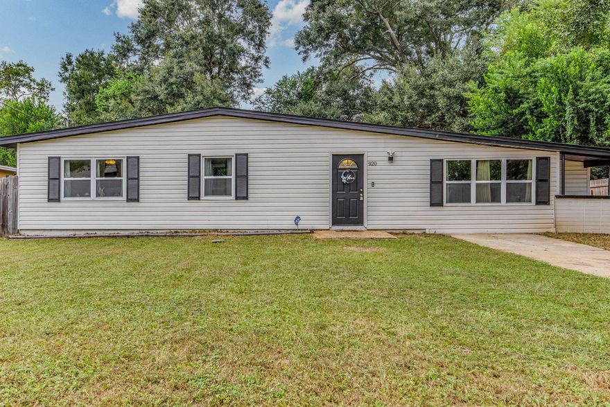 This charming and recently renovated Pensacola home was updated in 2022 including a new roof, floors, appliances and so much more. This home offers a spacious living room and breakfast nook area with an additional flex space. At the end of the hallway, there are three bedrooms and one full bathroom. Additionally, there is a large laundry room and storage room for added convenience. Outside there is an oversized fenced in yard with a concrete patio for entertaining. This home is ideal for those seeking a modern, move-in ready home in a convenient location less than three miles from the new Baptist Hospital.