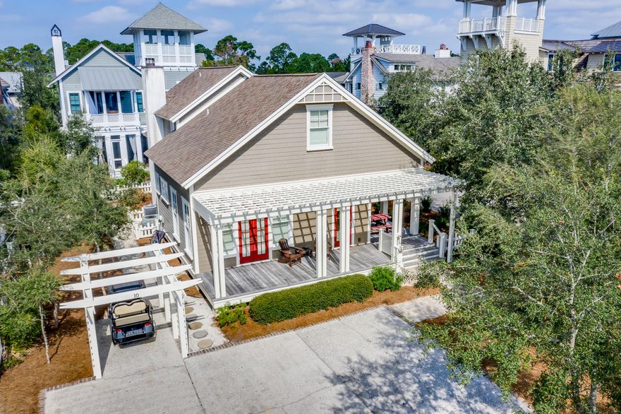 THIS IS YOUR OPPORTUNITY TO BE 225 YARDS FROM THE BOARDWALK WHICH TAKES YOU THROUGH THE WATERSOUND DUNES TO A MILE OF PRIVATE BEACH FRONTAGE IN THE EXCLUSIVE GATED COMMUNITY OF WATERSOUND BEACH.  The house is located on a large corner homesite with plenty of space to add a Carriage house and a pool. The home can be expanded and remodeled.  There is plenty of room to build up and build out. The lot will accomodate over 4700 sqft! The price point allows you to be close to the Dunesider Pool and just steps to the Beach. With the master bedroom downstairs and 3 bedrooms upstairs each with its own ensuite bathroom it's the perfect Retreat at the Beach.  There are so many possiblities for this oversized lot in the Dune Ridge Section of Watersound.