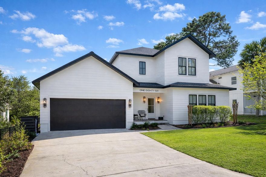 Tucked away on a quiet dead-end street just off 30A, this custom-built coastal retreat offers the ideal blend of privacy, luxury, and location in the heart of Santa Rosa Beach.Built in 2020, this 4 bedroom, 4 bath home was designed with both full-time living and strong rental potential in mind. The open concept living space features engineered hardwood floors, shiplap accents, a gas fireplace, and a chef's kitchen complete with quartz countertops, custom cabinetry, and a premium Thermador range.Step outside to your private backyard oasis, where a 20-foot pool, spacious brick-paver patio, and fully fenced yard create the perfect setting for entertaining or unwinding after a day at the beach.The layout is ideal for maximizing occupancy, featuring a large bunk room on the main level and three en suite bedrooms upstairs, including a well-appointed primary suite with a spa-like bath and walk-in closet.

Located in Gulfview Heights with no HOA, this home is just a short walk or bike ride to beach access and some of 30A's most popular dining and shopping spots.

Whether you're searching for a primary residence, second home, or investment property, 186 Bramble Street delivers on every level.