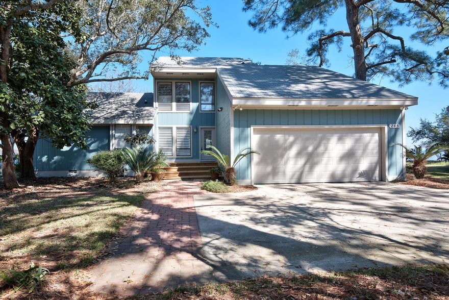 Peaceful oasis with 70 feet on the Bay, dock with lift, pristine landscaping, sun deck, and screened-in porch. Entire siding of the home was just redone along with fresh exterior paint for a more coastal look. Brand new decking at the front entrance, new porcelain tile in the foyer, and carpet is being replaced. Your private waterfront sanctuary is awaiting! 245 Bay Circle is located in the quaint, residential neighborhood of Santa Rosa Beach Estates. You immediately feel at ease when you access the property through the classic white picket fence & paver stone walkway surrounded by tranquil landscaping and mature trees. The property is to the left but the neighboring home is also for sale if you desire a Bay front guest home for a combined total of 145 feet on the Choctawhatchee Bay!