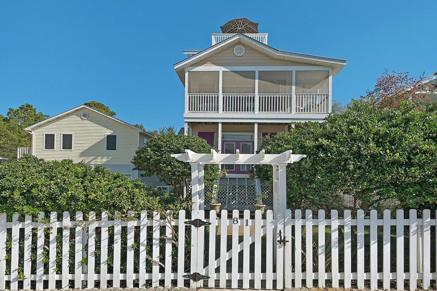YOU CAN'T BEAT THIS LOCATION FOR THE PRICE!! This adorable 3 story beach home is literally within steps of the beach access in desirable Seagrove Beach off the Scenic Hwy 30A corridor. Boasting an open floor plan, two levels of wrap around balconies and a large roof top observation deck, this home has wonderful outdoor living space and also views of the Gulf! Interior appointments include marble flooring and granite in the kitchen and hardwood flooring and fabulous built-ins in the living room, complete with gas fireplace. The spacious master suite also has access to a screened balcony as well as a large master bath with marble flooring, dual sinks, separate whirlpool tub and shower. With durable hardie board siding, a metal roof and hurricane shutters, this home is ready for any storms