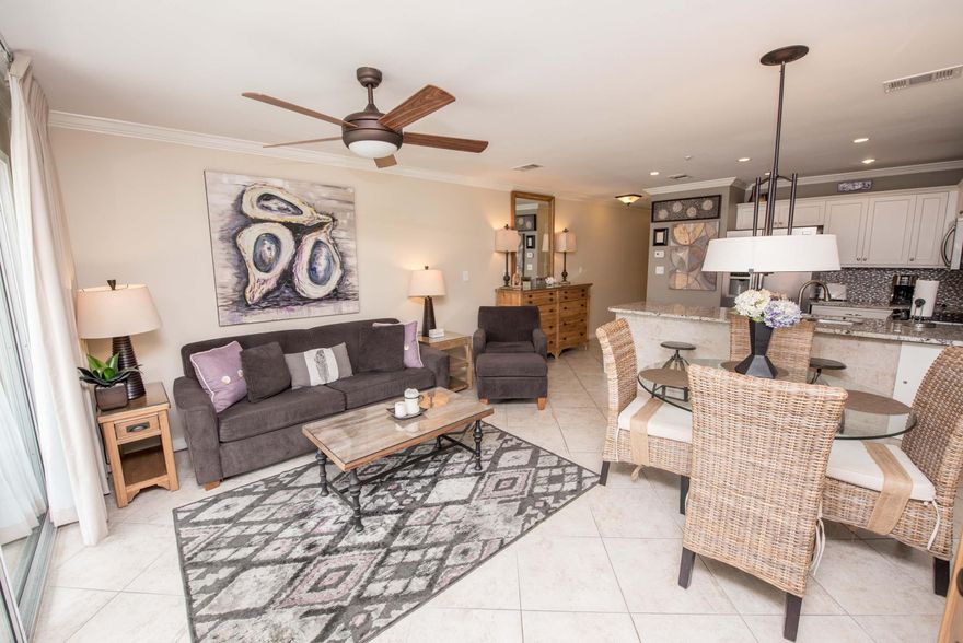 Maravilla 4207 is in building 4 on the 2nd floor with a partial view of the gulf down Maravilla Drive. For buyers wanting an excellent condo to produce rental incomes, Maravilla 4207 had over $38K in rental income last year not including tax or fees managed by Beach Condos in Destin. This unit has been completely renovated with completely updated kitchen, bathrooms, lighting, furnishings, tile flooring, crown molding, TV's for each bunk, wall mounted TV's LR/MBR, counter top lighting/kitchen recess lights and large capacity washer/dryer. Maravilla's deeded beach is a major asset, along with other amenities--tennis courts, clubhouse, 2 pools, hot tub, basketball goal, shuffleboard, beach volleyball, charcoal grills, and plenty of parking. Maravilla is a family favorite and pet friendly.