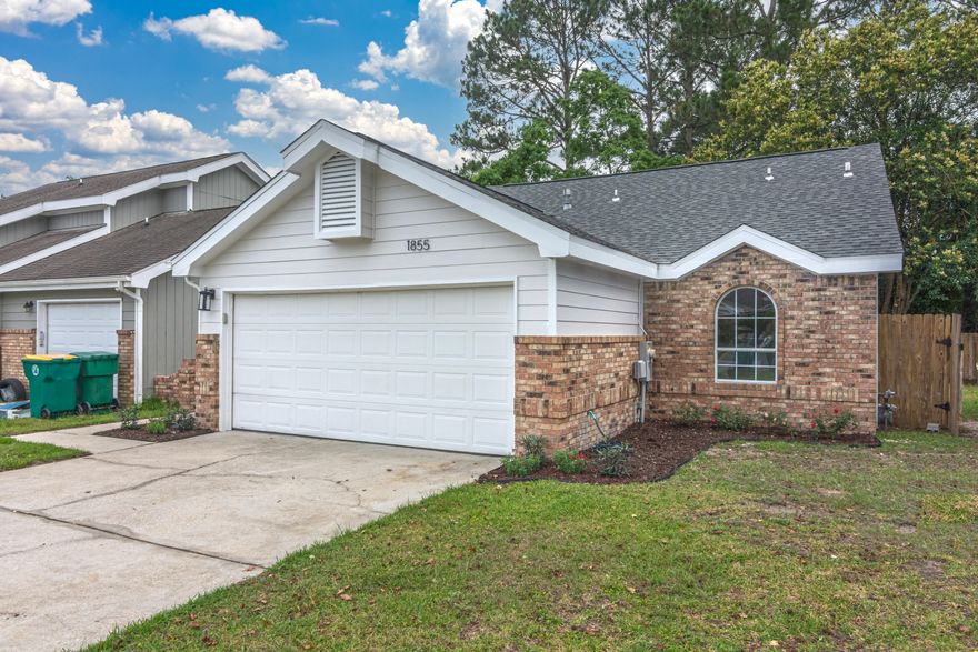 Adorable Fully Renovated 3/2  in the heart of Fort Walton Beach, just minutes from both Hurlburt Field and Eglin. You are immediately greeted by a spacious living room with a brick fireplace and a vaulted beamed ceiling right when you walk in the front door. Lovely Luxury Vinyl Plank flooring throughout the entire home & beautiful new tile in the bathrooms. You will love the fully renovated kitchen and bathrooms. The kitchen features new wood cabinets, new appliances, granite and a subway tile backsplash. New Roof (2021) New HVAC (2018), New windows & doors (2021), new wood privacy fence (2021), new landscaping (2021). The entire inside has been freshly painted and also features all new electrical and plumbing fixtures. There is also a 2 car garage for all your parking and storage needs!