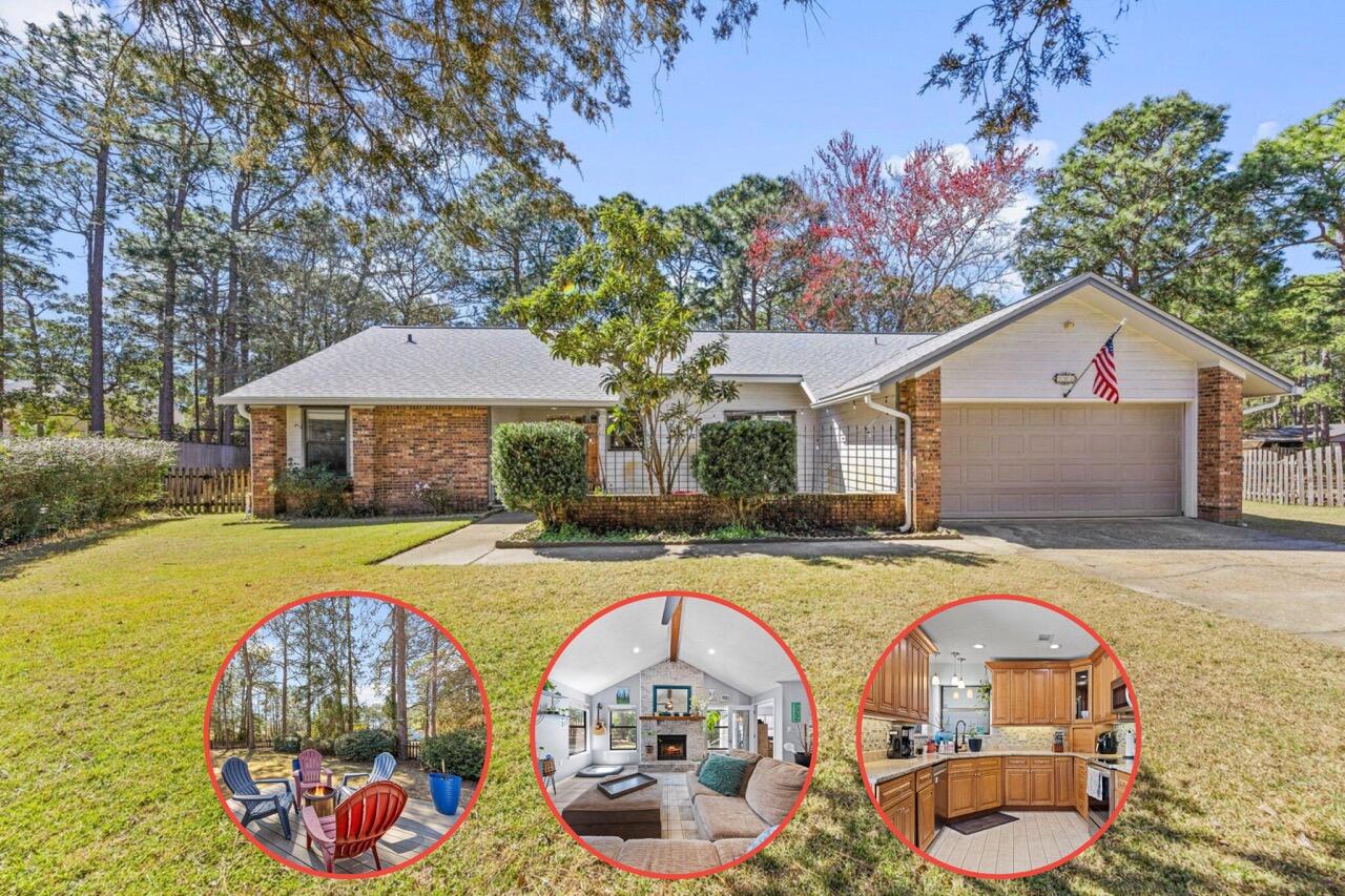 Welcome home to this beautiful 3 bedroom plus flex room property in the coveted Bluewater Bay community. Situated on a cul-de-sac this home boasts fabulous upgrades including new a/c unit, hot water heater, appliances, lvp floors and bathroom updates. The custom kitchen is incredible- gorgeous maple cabinets, spice rack, lazy susan, trash drawer, granite countertops and ample storage. The Florida room is heated and cooled and offers a fabulous bonus space. A split floor plan makes for an ideal family home with a spacious master bedroom and walk- in closet. Vaulted ceilings and a fireplace make for a beautiful entry and living area. Oversized garage for lawn equipment storage or gym. As an added bonus there is an RV hook up on the side of the home. 2021 roof. No HOA!