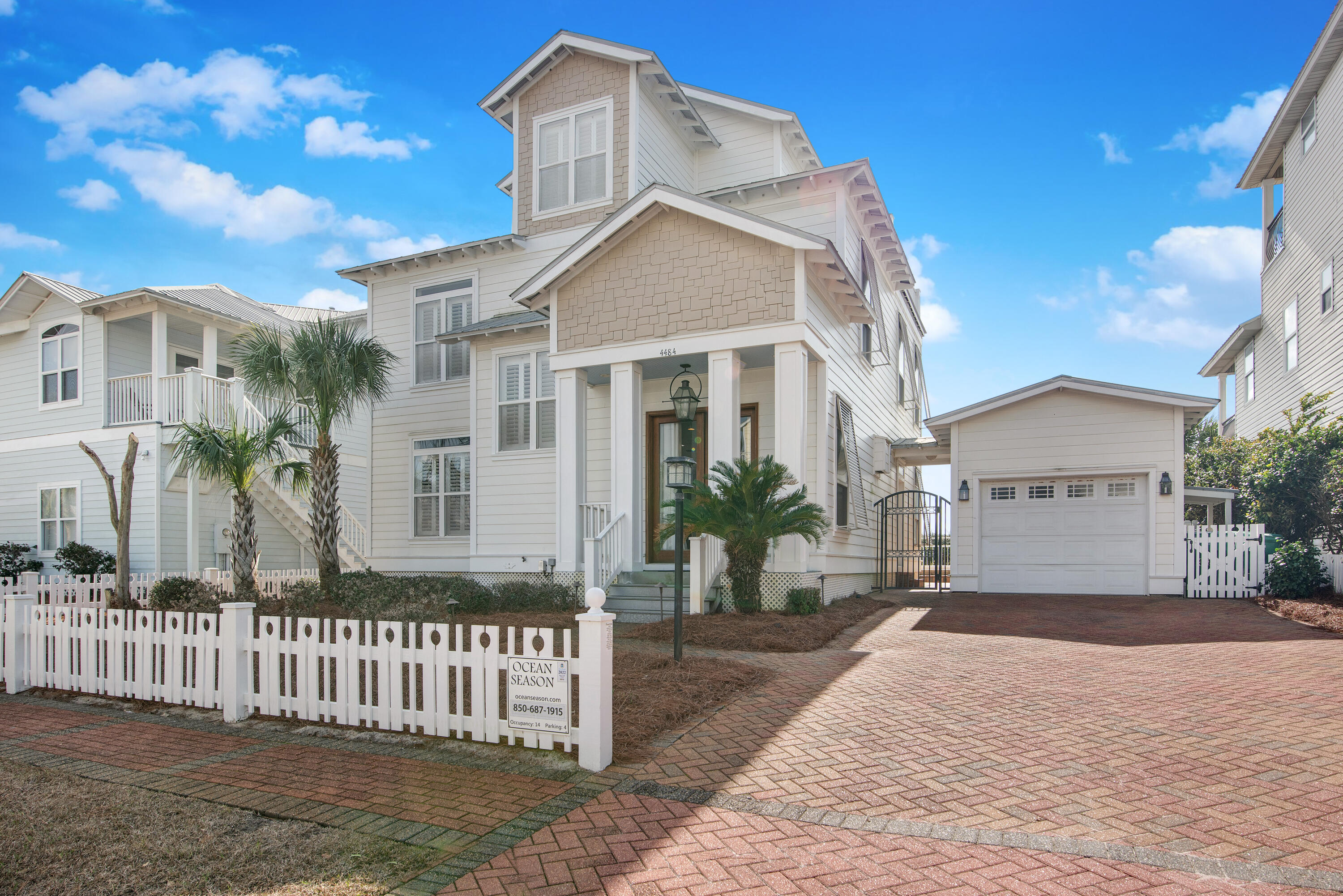 'Ocean Season' is the ultimate in luxury vacation rental Located in Crystal Shores. Come enjoy all it has to offer, LARGE PRIVATE POOL, STEPS TO THE BEACH, & GORGEOUS UNOBSTRUCTED GULF VIEWS! The city is currently expanding the public beach access across from the back of the home. It is located directly across the street from the Gulf, steps from the world class, sugar white sand beach!Back Area - Private heated pool is surrounded by a large patio, outdoor dining area, outdoor kitchen with big screen TV, fridge, ice maker, so you can LIVE outside and enjoy all Ocean Season has to offer!The gourmet kitchen features all white CARRERA MARBLE and top of the line appliances, six burner DACOR STOVE, BOSCH DISHWASHER. All furniture stays. Buyer to honor 2023 booked rentals.