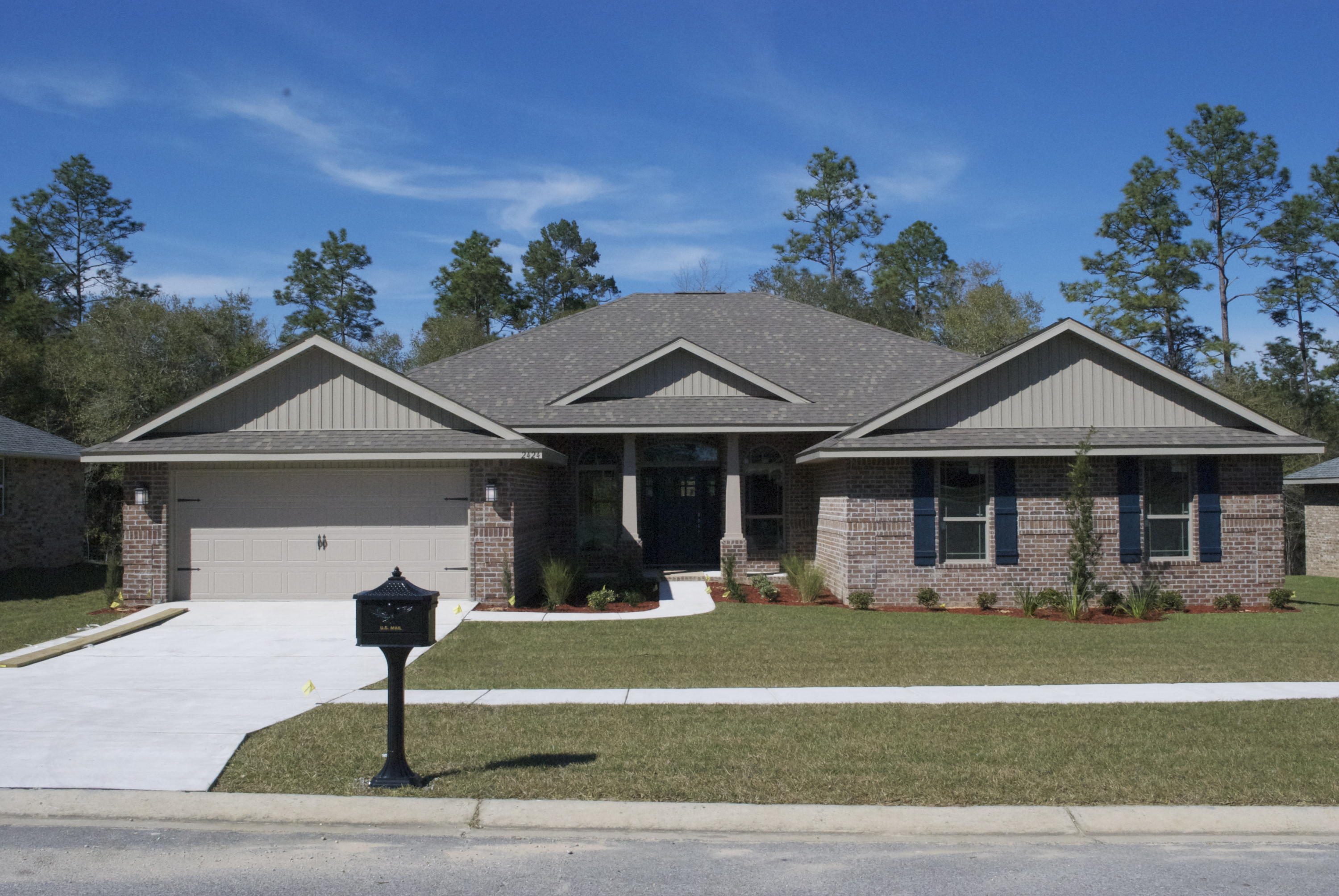 This gorgeous 2948 square foot home features 4 bedrooms, 2. 5 baths, and a large study, that is a lot of space. This home also has a large 25x12 rear covered porch, and with it facing the woods, you have tons of privacy. With a large open kitchen and large family room attached, this home is perfect for entertaining, or for a large family. This home has custom cabinetry, granite counters in the kitchen and beautiful ceramic tile in all the wet areas. If you would like to see this plan in person before it is build call me and I can arrange to show you one of our models.