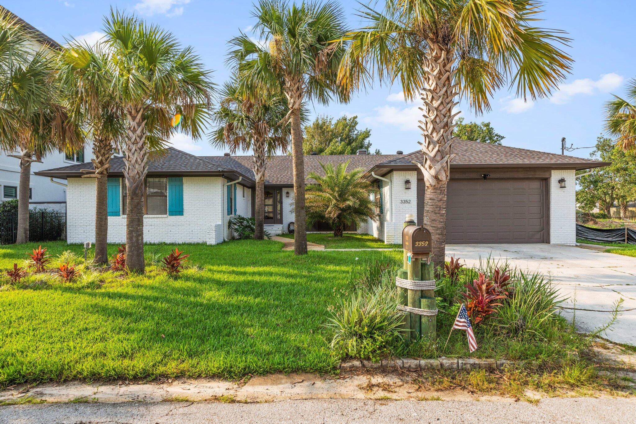 Welcome to your dream home in the beautiful Santa Rosa Shores neighborhood! This incredible single-family home offers an exceptional combination of elegance, comfort, and breathtaking water views of the Intracoastal. With 3 bedrooms, 2.5 bathrooms, and just under 3000 sqft of living space, this home provides the perfect retreat for you and your family. Step inside and be captivated by the inviting atmosphere created by the dual fireplace, which gracefully connects the spacious living room and the cozy keeping room in the kitchen. The luxury vinyl flooring in the main living areas adds a touch of modern sophistication while ensuring easy maintenance.The bedrooms in this home are generously sized, providing ample space for relaxation and privacy.