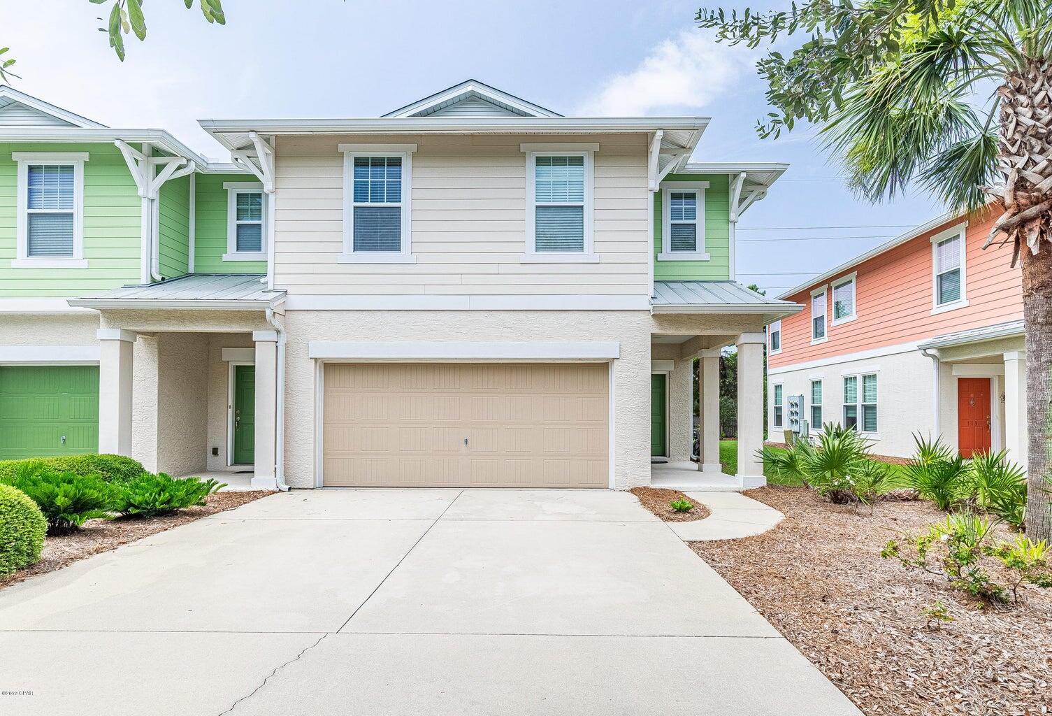Come and LIVE WHERE YOU VACATION in this beautiful END UNIT Townhome ! This concrete block-built home is in the ''highly sought ''after WEST END of PCB and less than a mile to our Sugar Sand and Emerald Waters. Positioned near the front entrance makes this home perfect for getting to and from all the attractions that are year-round here in Panama City Beach. This home has low utility bills with energy efficient hurricane rated windows plus a New Roof in 2023. Not to mention this is a second home for sellers and has been well maintained. With its open atmosphere entertaining is a delight! The kitchen is designed with soft close cabinets, granite counters and beautiful tile back splash! Eat in Breakfast bar makes serving a breeze. Check out the unique travertine tile works throughout the home on walls, inside ?? bath and cascading up the staircase. Upstairs an additional lounge area or family room. And all bedrooms are conveniently located upstairs along with your laundry room.
The large primary suite comes with a oversized walk-in closet and custom shelving that makes getting ready super easy. The ensuite bath sports double vanity, walk in shower and garden tub made for relaxing after a day at the beach!
Don't miss out on this opportunity to own this one with a 2 car garage and extra parking spaces for visiting guests. And no need to worry about yard work as the HOA takes care of landscaping, termite control plus annual power washing of building. Leaving you time for a day at the beach!
Call your favorite Realtor today to schedule a showing. All details to be verified by buyer.