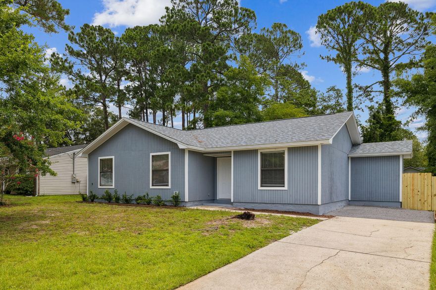 Don't miss this gem! Turn-key 3-bedroom, 2-bath home located in the heart of Niceville. Remodeled in 2022, this property received major updates including a new roof, HVAC system, hot water heater, and all new flooring, delivering both modern comfort and lasting value. Over-the-range microwave replaced in 2025. The open-concept layout is filled with natural light and flows easily through the living and dining areas, making it perfect for everyday living or entertaining. This home very recently appraised at $340,000 prior to the addition of a spacious new deck and fencing the backyard, ideal for relaxing or hosting gatherings. Also included is a dedicated shed/workshop perfect for hobbies, storage, or weekend projects.

Located in a quiet, established neighborhood just minutes from top-rated schools, Eglin AFB, shopping and the bay. This move-in ready home checks all the boxes for comfort, functionality, and long-term value. Don't miss out on your chance to see this home! Contact for questions or to set up your private showing!