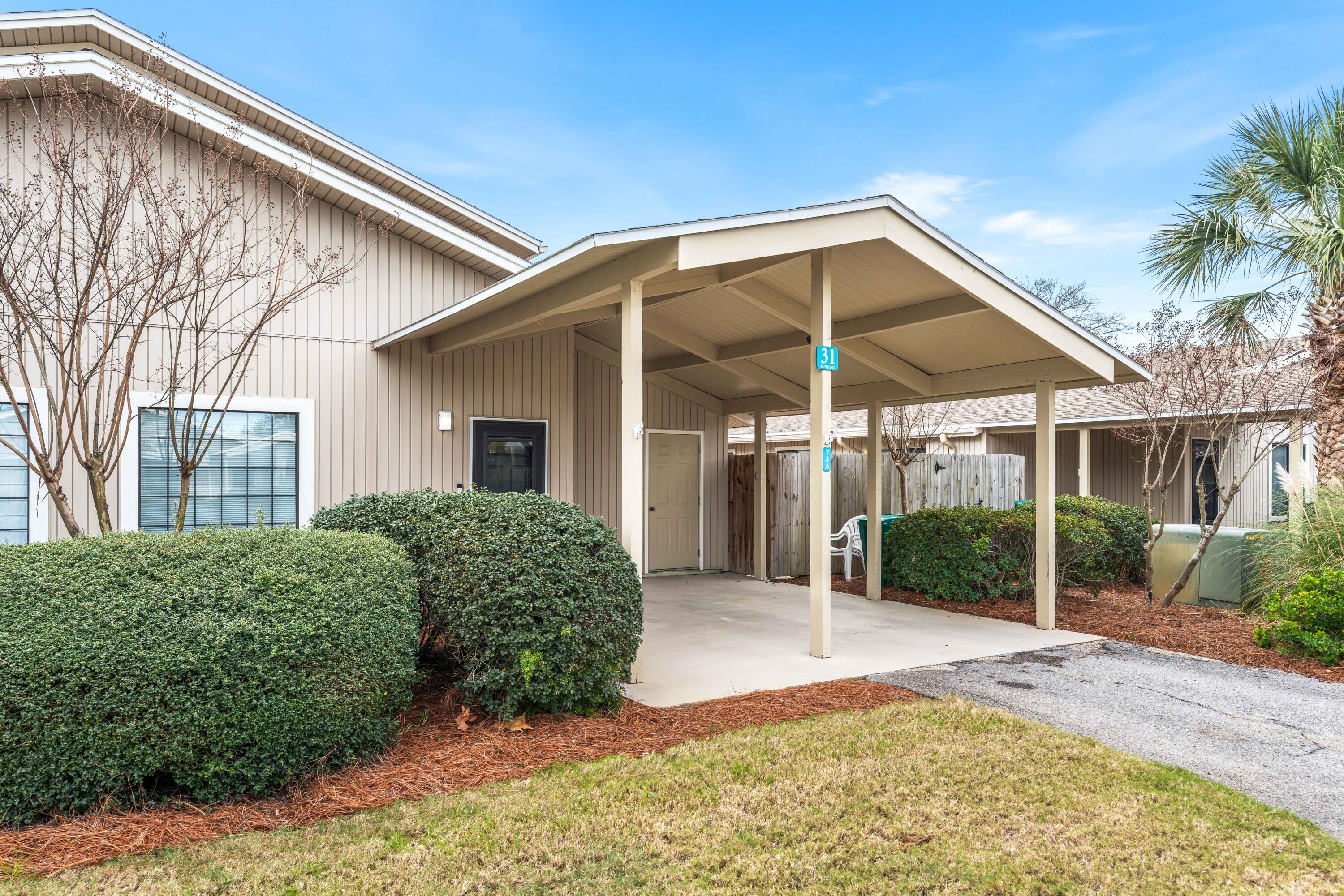 Three Bedrooms! Attached carport! Privacy fenced private patio area! All these features are just the beginning because this great condo is located within the popular resort community, Seascape. Did I mention you will be right next to one of the three tennis courts and directly across the street from the largest heated pool? This pool is one of five you, your family and your guests can enjoy. But it's the famous white sand beaches of the Emerald Coast that we all enjoy the most, and Seascape has a stretch of dedicated beach, as well as private beach parking directly across the street. If you're looking for a rental investment or full time Coastal Lifestyle, your dreams can come true here. There is a wonderful community of neighbors with pickleball groups, book clubs, and more!