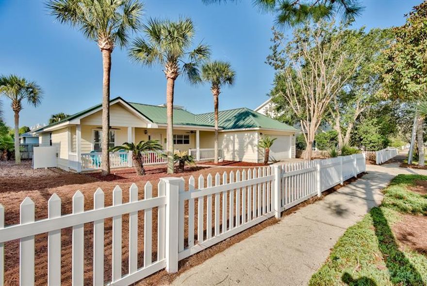 Spacious! Ready for your updates or ready to go on a rental program, this single level home is full of potential. A spacious floor plan and a quiet location tucked away in the back of the Crystal Beach neighborhood make this property a perfect getaway for visitors who want to be a short five minute walk to the beach, but have a serene place to retreat at midday. Guests are greeted by an expansive gated front porch perfect for letting the grandkids play in the shade.