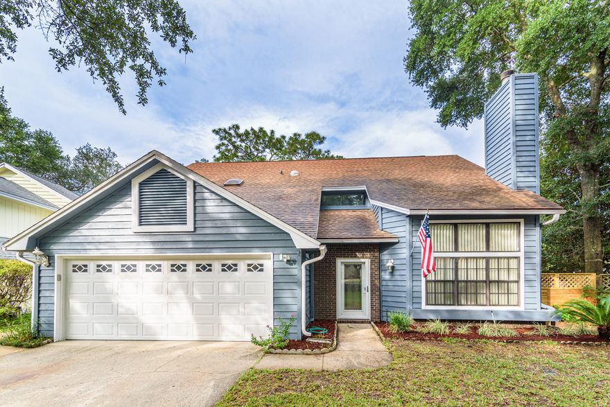 Don't miss this opportunity to own a home in the sought after Crosswinds neighborhood! Freshly painted and new HVAC system. Enter in to the spacious living room complete with wood burning fireplace, vaulted ceilings and wood laminate flooring. Dining room is open to the kitchen and has patio doors leading out to the deck and backyard. Indoor laundry and powder room on the first level. Bonus summer kitchen for bakers/gardeners-keeps the heat out of the main house! Large storage closet under the open staircase. All bedrooms are on the same level. The master bedroom has a walk in closet and the master bath has dual vanities and separate soaking tub and shower. Located in a cul-de-sac in a peaceful setting with mature trees and privacy.