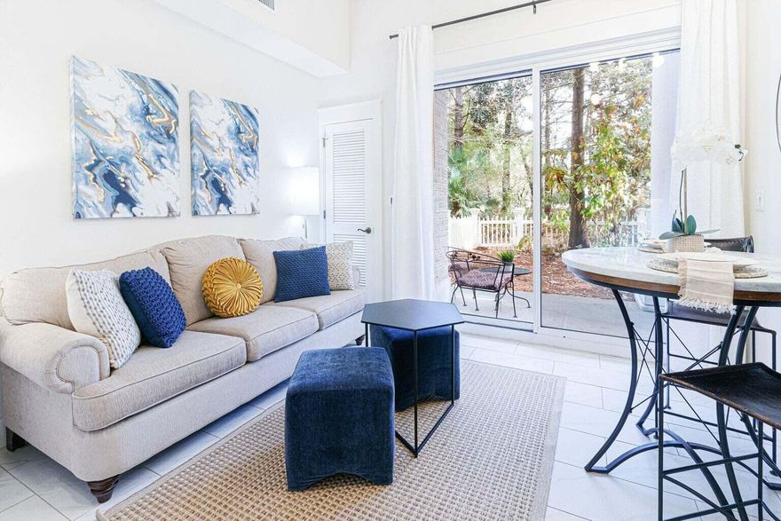 Resort Life in this beautiful Studio in Baytowne Wharf! Beautifully updated first-floor studio with a charming white picket-fenced backyard--light, bright, and rental-ready! Features 10-ft ceilings, new A/C (2023), and all-new furnishings, decor, bedding, lighting, drapes, and refreshed tile (2022). Just steps from The Village of Baytowne Wharf with dining, shopping, and live music. King bed and queen sleeper sofa make it perfect for a small family. Enjoy nearby tennis, beach access via shuttle, and Sandestin's resort amenities--7 miles of beaches, 4 golf courses, 15 tennis courts, a marina, fitness center, spa, and more! Strong rental history and priced to sell--a rare opportunity to own in Sandestin!