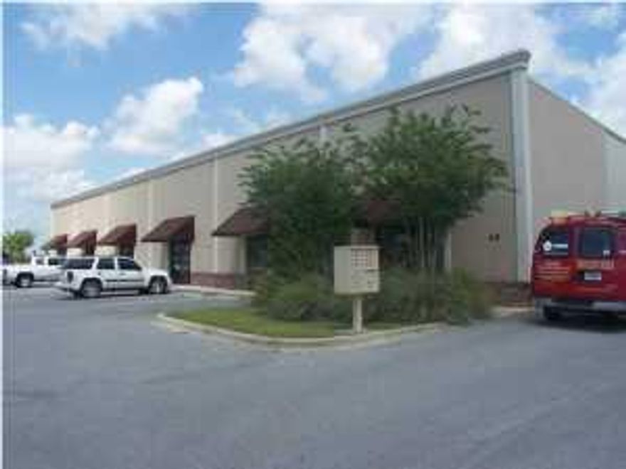 This industrial park conveys two separate buildings; Building 1 and Building 2. This particular listing will reference ''Building 2'', which is a 10,800 sqft, stucco and brick facade with 20 foot ceilings. There are (4) separate 1,725 sqft individual flex space units, each with 14 ft. roll up doors available for single tenant use or could be opened up to adjoining units if needed. Each 1725 sqft conveys roughly 525 sqft of H/C office space and 1200 sqft of warehouse space, and more office space could be applied to the top of existing office space, thus converting the H/C area into a split level floor plan if you need more office space.