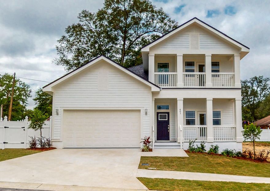 Niceville's newest subdivision set up high on a hill overlooking Baggy Bayou. Hideaway Ridge of Niceville features outstanding views of the city and the water. The subdivision features all underground utilities including gas, electric and cable. Beautiful street lamps , lots of green space, very private. Must see to appreciate.This house ''The Gardenia'' is just under 2400 square ft., 5 bedrooms, 3 baths. Built in Fireplace, big columns in the front. Nice water views from balconies. Box Beamed, Tray and Vaulted ceilings 10 ft ceilings on first floor. Tile showers, 2 x 6 construction, Granite counter tops, wooden cabinets. Gas stove with hood, Ranai gas water heater. Two AC units. VA Approved.