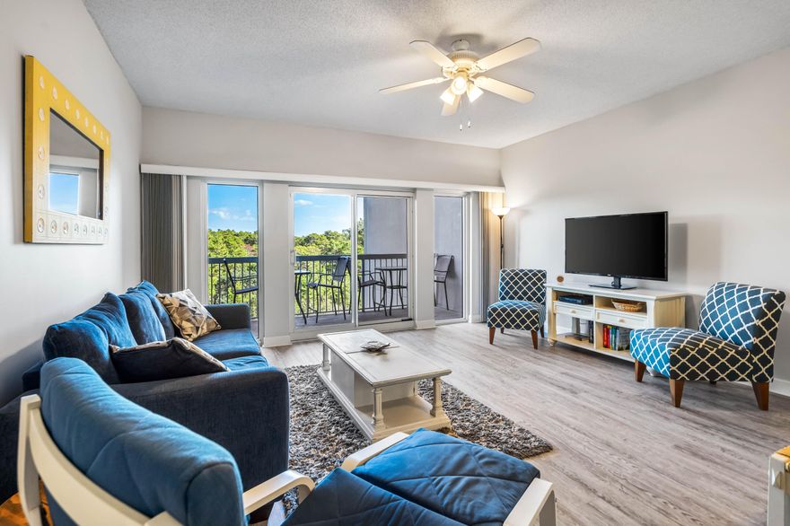 Great Value in Tops'l Resort!! Remodeled spacious two bedroom two bathroom unit with a beautiful serene view overlooking the Nature Preserve and Topsail State Park.  Comes fully furnished and would make a great vacation rental, primary or second home. The Summit building is only a 3-5 minute walk to the beach heated private pool and hot tub.. Tops'l has  award winning tennis and fitness facility with 12 lighted courts, fully equipped fitness center,saunas, two club pools, and multiple exercise classes.(Fitness center can be joined for a fee)