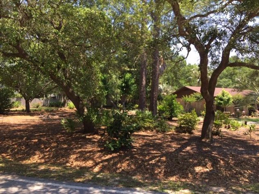 GREAT LOCATION! Beautiful Interior shaded lot. Big oaks!. Sacred Heart Hospital is on the corner of Hwy 98 and Mack Bayou Road. Banking, Shopping and many Restaurants and Outlet shopping is close by. Lot is on a paved county road.