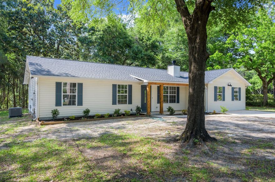 Stunning fully remodeled 4 bedroom 2 bath home on 2 acres with workshop ready for you to call it home. This home has been completely renovated from top to bottom including a brand new roof, hvac, flooring, paint, stainless steel appliances, quartz countertops and so much more. Spacious living room with shiplap fireplace as your focal point is ready to entertain family and friends for years to come. Kitchen boasts plenty of cabinet and quartz countertop space to meet all your cooking needs. Split floor plan allows for privacy as your retreat to your master bedroom through the custom built barn door. The garage was  enclosed making a great 4th bedroom or flex-room to meet your needs. Spacious 2 acre lot with workshop ready for additional storage and tinkering on your projects.See it today!!!