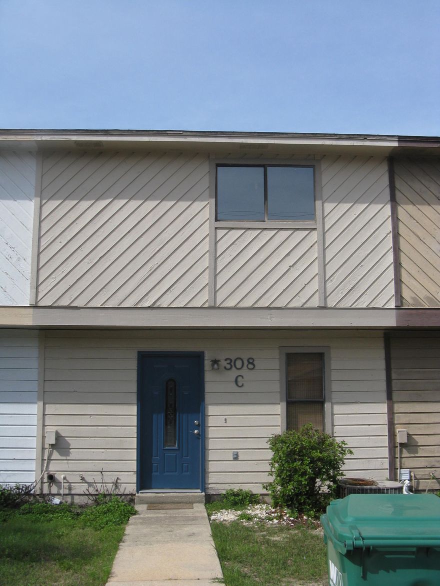 REO. Selling As-Is. Two level townhouse located in a small community. Convenient to schools, shopping and restaurants. Fenced backyard. New carpet has just been installed in living area, hallway and bedrooms. HVAC has also been repaired.