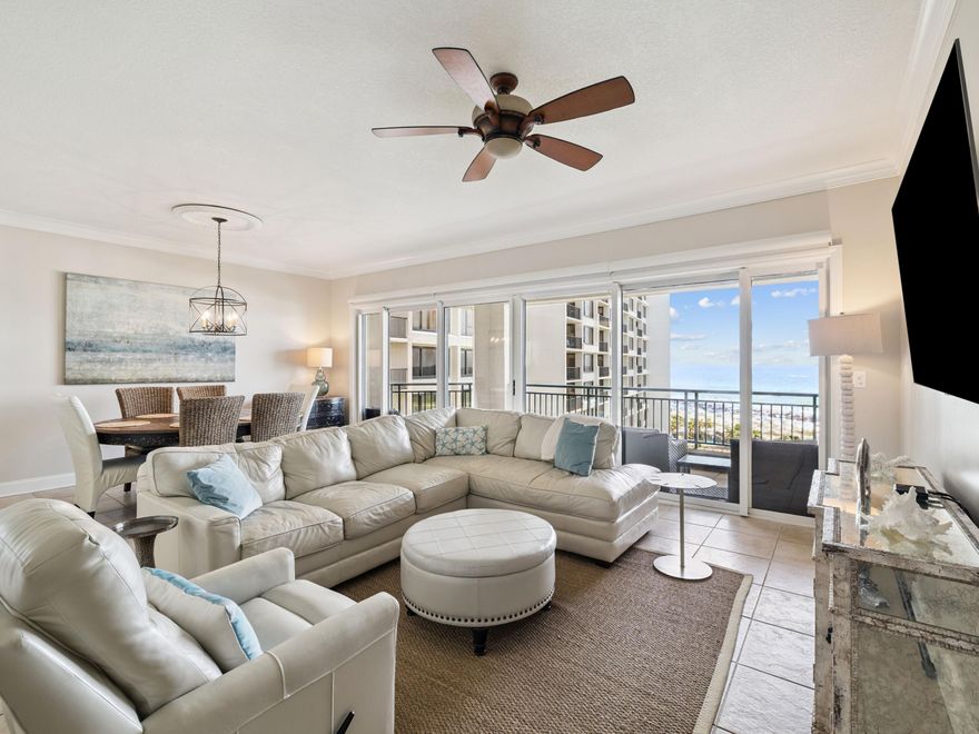 Experience the ultimate in coastal living at Southwinds I -- the premier gated, non-rental beachfront community within the renowned Sandestin Golf & Beach Resort. This 6th-floor, end-unit residence offers three bedrooms and three full baths with sweeping views of the Gulf and sugar-white sand beaches. Inside, the spacious layout opens to a generous private balcony  the perfect place to enjoy coastal breezes and breathtaking sunsets. The residence features crown molding, tile flooring throughout, plantation shutters, ceiling fans and TVs in all bedrooms, and new rugs in the bedrooms.

Additional conveniences include a first-floor private storage cage, covered parking in a secured garage, and access to Southwinds I's private beach with security, complimentary beach chair and umbrella service.

Set within lush landscaped grounds and steps from the water, Southwinds I offers the rare blend of privacy, exclusivity, and direct beachfront access  all just minutes from world-class golf, shopping, and dining within the gates of Sandestin.