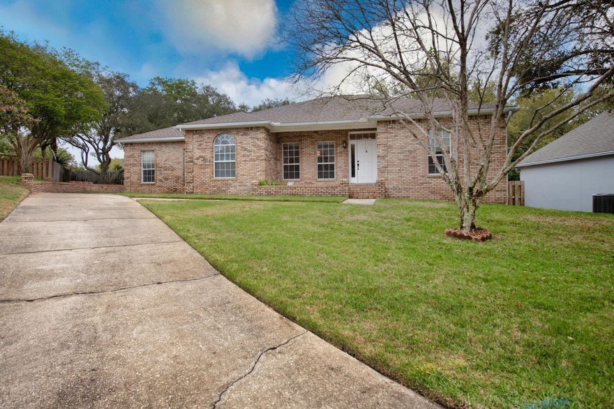 This all brick home sits on just under a quarter acre lot on a cul-de-sac in the desirable Lake Lorraine neighborhood. Enjoy the peace of mind that comes with knowing the dimensional shingle roof was installed in 2021.The fantastic split bedroom floorplan ensures adequate privacy  and plenty of space for everyone. The large dining room located off of the kitchen featuring grante countertops and pantry, is a great gathering space for special meals or celebrations.Retreat to the spacious master suite that features a large soaking tub and seperate shower in addition to the dual vanities.Sliding glass doors off the large living area open to the outdoor deck that overlooks the backyard. This is a great entertaining space or simply and area to relax.