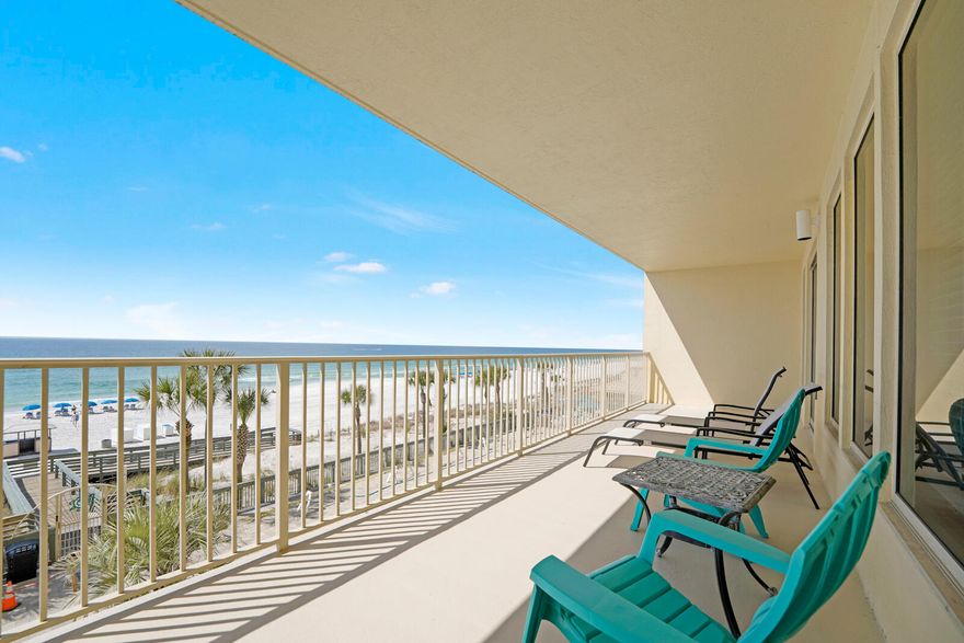 Stunning Gulf front 2 Bedroom, 2 Bath unit with bunks at the popular gated complex of Gulf Crest. One of the most convenient units on the 3rd floor with a direct path from the parking deck. Features a spacious living room with panoramic views of the gulf, updated kitchen with stainless steel appliances and a large master suite with balcony access. Accommodating up to 8 guests with an impressive rental history of $43k in 2023, $50k 2024, this condo makes for an excellent investment opportunity or an unforgettable vacation retreat. In addition to its prime location, Gulf Crest amenities include three high-speed elevators, two outdoor pools, two hot tubs, and a children's pool. Enjoy the convenience of a Tiki Bar, poolside Wi-Fi, a gazebo, grilling areas, fitness center, and a game room. Con Stunning Gulf front 2 Bedroom, 2 Bath unit with bunks at the popular gated complex of Gulf Crest. One of the most convenient units on the 3rd floor with a direct path from the parking deck. Features a spacious living room with panoramic views of the gulf, updated kitchen with stainless steel appliances and a large master suite with balcony access. Accommodating up to 8 guests with an impressive rental history of $43k in 2023, $50k 2024, this condo makes for an excellent investment opportunity or an unforgettable vacation retreat. In addition to its prime location, Gulf Crest amenities include three high-speed elevators, two outdoor pools, two hot tubs, and a children's pool. Enjoy the convenience of a Tiki Bar, poolside Wi-Fi, a gazebo, grilling areas, fitness center, and a game room. Conveniently situated within walking distance of popular dining destinations like Hammerhead Freds and soon to be Tootsies Orchid Lounge. Schedule a showing today!