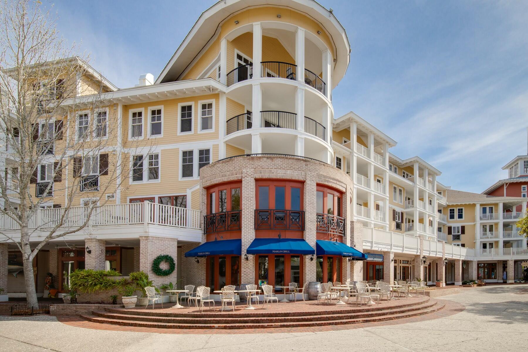 A GIANT 368 SF BALCONY for entertaining, dining & relaxing sets this Baytowne Wharf condo aside from the others! with the convenience of live entertainment, Village festivals, restaurants & shops just a few steps away. Offering an infinity pool, hot tub, gym, outdoor fireplace, cookout area for grilling & access to the private, owners only Founders Club, everything you need to live the resort lifestyle is within walking distance. Plus the Gulf of America's spectacular white, sugar sand beach is just a golf cart or shuttle ride away! GENERATING 21K RENTAL INCOME IN 2024, this turn-key condo would make an ideal 2nd home or investment property. Named the #1 resort on Florida's Emerald Coast, Sandestin Golf and Beach Resort has 2,400 magical acres comprised of over 70 unique neighborhoods of condominiums, villas, town homes, and estates. The resort features more than 7 miles of beaches and pristine bay front, 4 championship golf courses, a world-class tennis center with 15 courts & pickle ball courts, 19 swimming pools, a 113-slip marina, a fully equipped and professionally staffed fitness center and spa, meeting spaces and The Village of Baytowne Wharf, a charming pedestrian village with events, shopping, dining, family entertainment and nightlife. For true golf cart community living, Grand Boulevard is just outside the resort gates and provides access to additional shopping, dining and entertainment all without traveling on Hwy. 98.