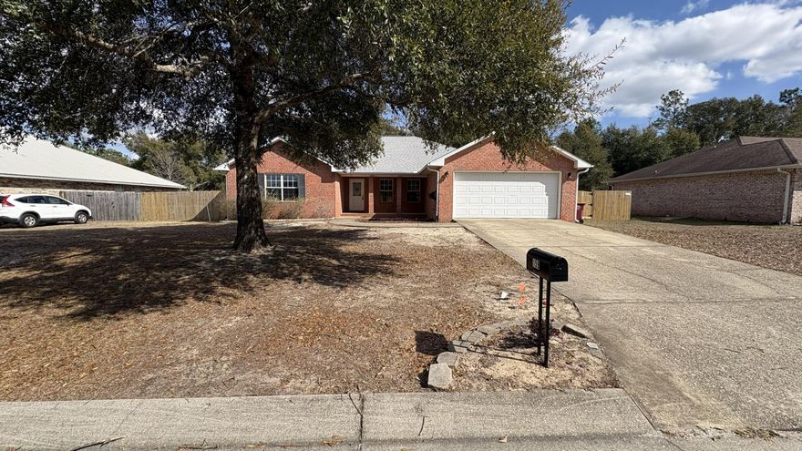 Nice, spacious home in established neighborhood in north Crestview. This home features 4 large bedrooms with great closet space, split bedroom floor plan, huge family room, formal dining area, breakfast nook and fenced backyard. The master bathroom has double vanities with plenty of drawers and counter space, a separate shower and garden tub and a large walk-in closet.  A new roof was installed in June 2024 and most of the privacy fence has been replaced in the last 2 years. The backyard has plenty of space for playing, pets, gardening or entertaining. This home has great potential to become the home of your dreams. Schedule a viewing today!