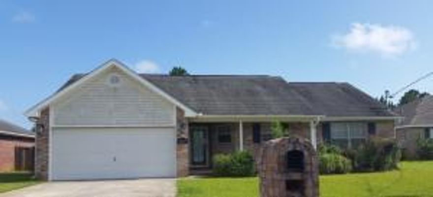 Real Estate Owned REO. Close to everything schools, shopping and dining,this location really has it all, east side of Navarre with quick access to Hwy 98, about 1 mile east of Navarre bridge. You will enjoy the covered rear deck, privacy fenced rear yard, sprinkler system and lawn pump. The master has a double vanity and walk in closet, garden tub and separate shower. The home has raised ceilings, plant ledges, kitchen has a good size pantry as well as kitchen island. This is a great home and can be yours call today to take a look.