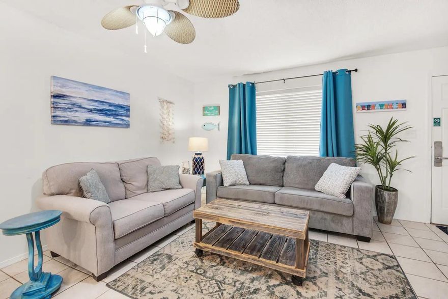 Say Hello to 60 Sandprints Drive, Unit E3 in beautiful Miramar Beach, Florida--a fully furnished, ground-floor condo just a short distance from the sugar-white sands of the Gulf of Mexico. This 1-bedroom, 1-bathroom unit offers 650 sq ft of thoughtfully designed living space, perfect as a personal beach retreat or a high-performing vacation rental.The coastal-inspired interior has tile flooring throughout, freshly painted walls, and a spacious breakfast bar and comes turnkey with all furnishings and essential appliances, including a refrigerator, electric range, microwave, dishwasher, washer, and dryer.Sliding doors lead to a private covered patio, perfect for enjoying your morning coffee or unwinding in the evening. MORE>>> Just feet away, you'll find the community pool surrounded by lush landscaping and a peaceful atmosphere.
The Sandprints complex is a well-maintained, low-density community that blends comfort with convenience. Residents enjoy access to a beautifully kept pool area, barbecue grills, picnic spots, and dedicated parking. 
This location is idealjust minutes from public beach access on Scenic Gulf Drive and directly behind the popular beachfront restaurant, Pompano Joe's. You're also near a wide variety of dining, shopping, and entertainment options in Destin and along the scenic 30A corridor. Outdoor enthusiasts will appreciate easy access to local favorites like deep-sea fishing charters, Crab Island excursions, paddleboarding, and snorkeling. For those looking to explore beyond the beach, nearby springs such as Morrison Springs, Vortex Springs, and Ponce de Leon Springs offer refreshing freshwater adventures.
