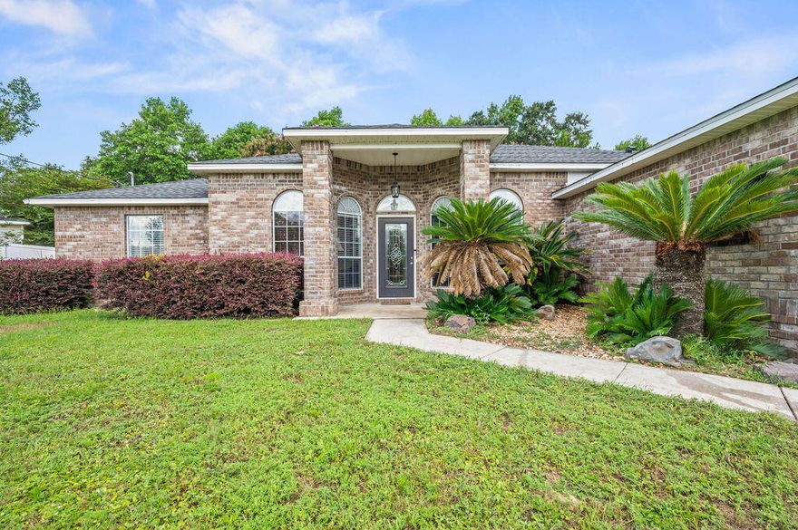 Move In ready! Great Location south of I10 close to food, shopping and Eglin AFB, 7th Group, Duke Field, and a short drive to Hurlburt Field or the beautiful Emerald beaches. Gather in the big eat-in kitchen equipped with stainless steel appliances and lots of cabinets, including a central island. A formal dining room, which could also make a great space for a home office. This home has a split floor plan, the primary bedroom suite has a spacious bedroom, bath with double-vanity, a separate shower and tub with 2 walk-in closets. The living room is a nice cozy space with its wood-burning fireplace, plant ledge, higher ceiling with French doors that lead out to the covered patio and nice backyard with a relaxing greenery view. Roof 2016, HVAC 2020, New Large Septic Tank 20