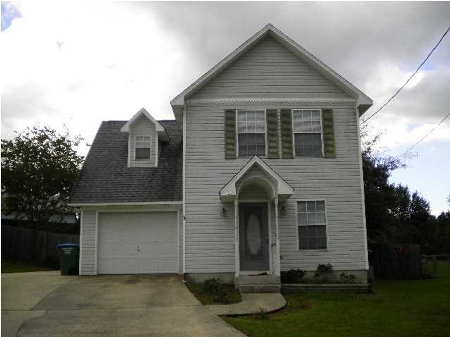 South of I-10! Adorable 2 story home with large privacy fenced back yard. The home is located at the end of a cul-de-sac. Three Bedroom, two baths, living room, kitchen w/ all appliances, dining area and more. Owner will consider a dog on case by case basis.