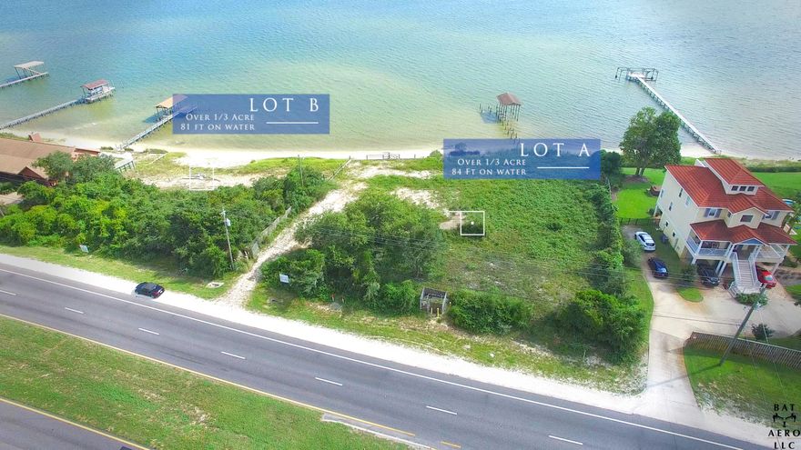 Beautiful waterfront lot on the sound with a spectacular view. This listing is for Parcel B. Both Parcels A & B are available for sale. A newer double retaining wall has been built in the last few years. There are also stairs up from your private beach to the main property. Flood Zone X for the building area. You can build on pilings or a slab. This very high and dry property does not need additional height unless you want more of a view or more house. This property has gorgeous views and a lovely beach - 15 ft. + depending on the tide. You can add a pier for fishing or docking your boat. Water depth is 3 to 4 ft. deep at mid tide(summer) with a close-up dock. You have plenty of room for a swimming pool too. WILL ALSO BUILD TO SUIT - Nielsen ConstructionAerial video:https://vimeo.com/184