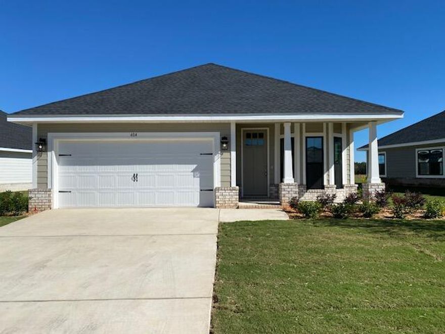Limited time offer:   4.99% fixed rate financing (FHA/VA) + up to $10K flex money + builder pays most closing costs with a preferred lender.THE BLUFFS is a new Freeport subdivision located 3 miles north of the intersection of Hwy 20 and Hwy 331, just a 20 minute drive to South Walton beaches!  Craftsman style, 3 BR/2 BA.  Interior features 9' ceilings throughout,  10' trey ceilings in the Living Room + M.Bedroom.  Bay windows provide a sunny dining room.  8' entry doors, quartz countertops + durable & stylish  LVP flooring throughout; no carpet.  Sprinklers w/well + pump, fully sodded yard, garage door opener, total electric.