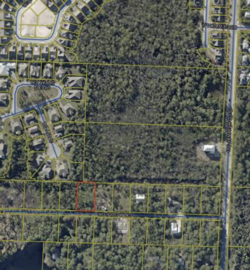 Build your dream home on this private road located about a mile from the beach access, dining & shopping at Gulf Place. It's hard to find 1/3 acre lots south of 98 completely buildable and in a NO FLOOD ZONE. An environmental study has been completed showing 0.18 of uplands to build on from front setback to mid prop line. Mitigation is required from the DEP. It sounds more intimidating than it really is, but the approval process takes about 2-3 months, and there are several companies that run the application for you. Filled with beautiful native plants, backs up to a preserve for that added privacy. The Timpoochee/Longleaf Trail is a short distance away, which provides trail-goers scenic views of marsh lakes, sandy dunes, and coastal neighborhoods. Survey and wetland study is available
