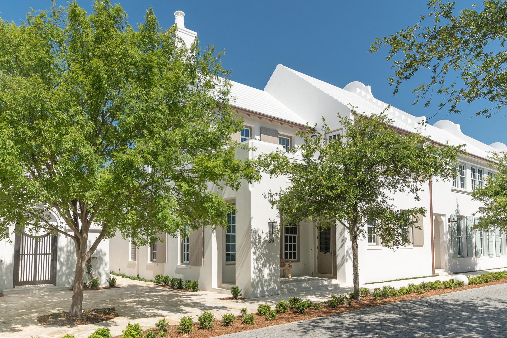 Located on N. Charles Street conveniently near Fonville Press and the Gulf Green access to the beach, this 4 bedroom, 4 -1/2 bath home with 3,379 conditioned square feet designed by Historical Concepts, represents the best of life at Alys Beach. An entry loggia flows to a generous kitchen and great room that opens onto a large South facing courtyard covered loggia and pool. The covered loggia contains a built-in grilling and lounging area. The kitchen features a Subzero refrigerator, Thermador gas range/griddle, warming drawer, Asko dishwasher and Miele Coffee Maker along with quartz counter-tops and a walk in pantry. Home offers a first-floor master bedroom with walk in closet. The 2nd floor offers an impressive master with walk in closet and private access to the terrace overlooking