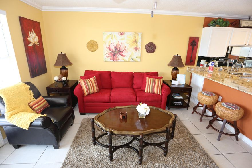 Beautifully furnished, recently updated, top floor unit just across the street from the beach, this turn key beach retreat is a must see. 1 bedroom plus bunks sleeps six, so bring the family. Upgrades include granite counters, new A/C , water heater, mattresses, sofa sleeper, blinds & paint, stainless appliances, upgraded bedding, the list goes on. A large balcony with gulf views allows you to enjoy the outdoors, this is the perfect location and a great value. Extras include crown molding, washer/dryer, and owner storage outside the unit. Grand Caribbean East is a great complex in the heart of Crystal Beach. It has a heated pool, grills, & picnic area, ample parking and easy access. Enjoy a short walk to Camille's Restaurant & Sidewalk Cafe. Close to Destin Commons & many fun restaurant