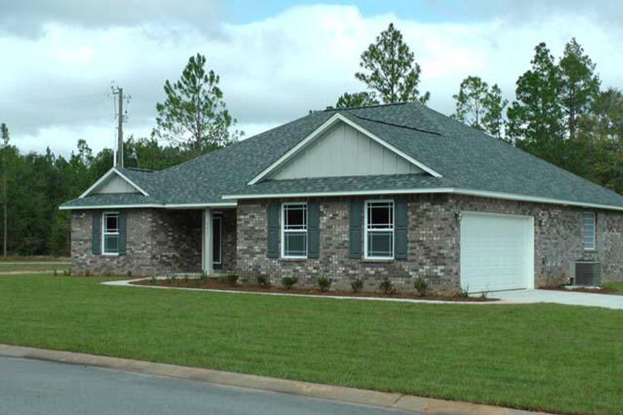 CHOOSE QUALITY in this beautiful new Jay Terrell home - Great plan - Open LR, Dining, and kitchen - 10' Ceiling in LR, 9' in Kit./Dining, 8' Other. Maple Cabinetry with raised panel doors, granite countertops, and stainless steel appliances. Tile in Baths, Kit., & Laundry, Wood in LR, hallway and carpet elsewhere. Outside is Brick with Hardy Board Accent. Master Bath awesome! Large Garden tub, separate shower, marble vanity tops, large walk-in closet. Covered back porch opens from Dining Area. This lot is level, corner, 1/2 acre has beautiful, mature hardwood trees and a sprinkler system to keep your landscaping healthy. Three dimensional shingles, PEX water system, Split bedroom plan, Heating and Cooling unit positioned in Garage provides quietness to the living areas.